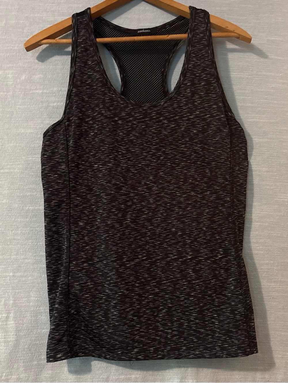 Ambiance Racerback Tank Top Sleeveless Black/Gray Women’s Sz L